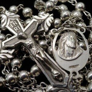 Sterling Silver 18 Grams 17" Rosary